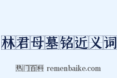 林君母墓铭近义词是什么意思的图片